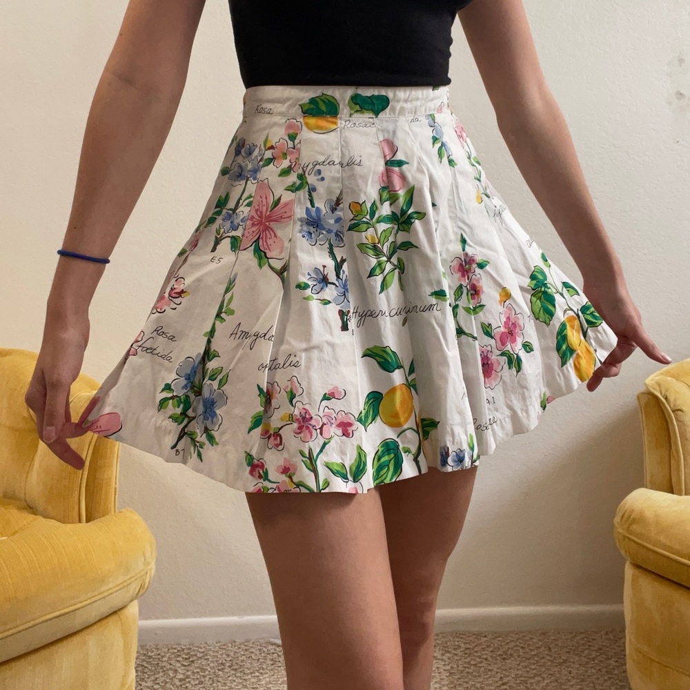 Cotton pleated school skirt